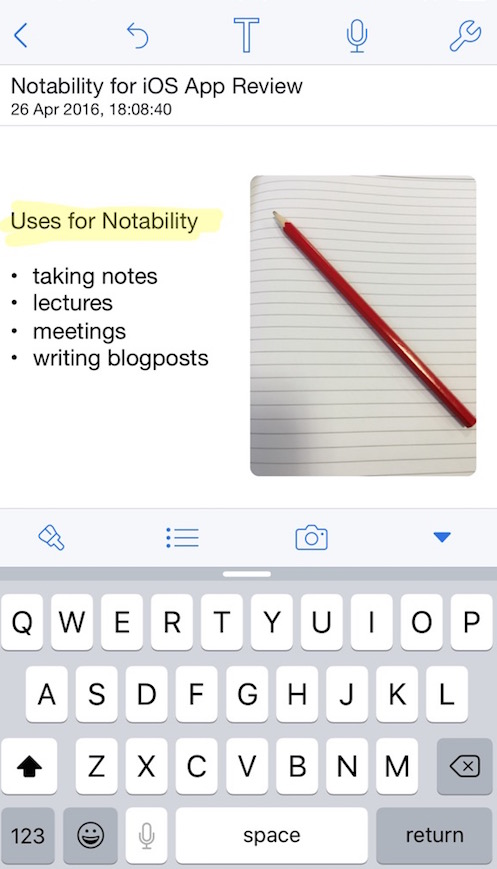 notability for iOS review